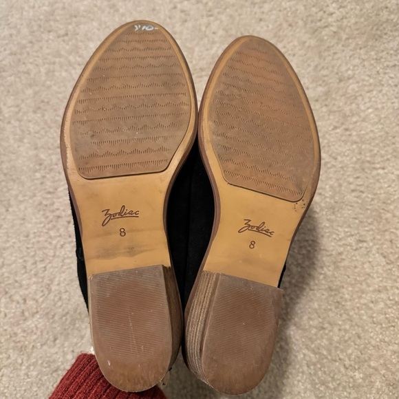 Zodiac | Quartz Black Suede Leather Heeled Slip-On Mules - Picture 4 of 6